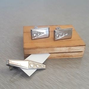 Cuff Link and Tie Bar Set